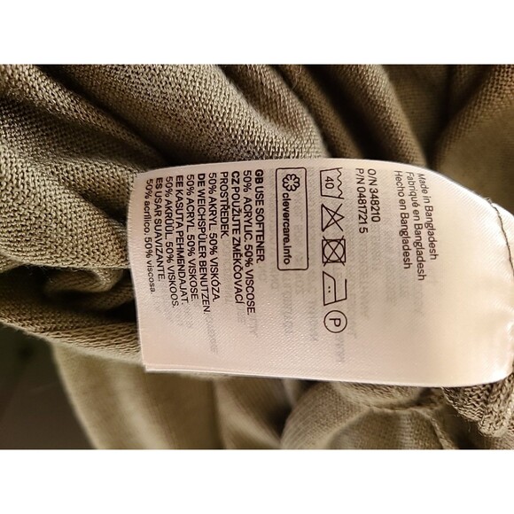 H&M Olive Lightweight Pullover High-Low Sweater Shirt Top Oversized  Medium - Picture 9 of 9